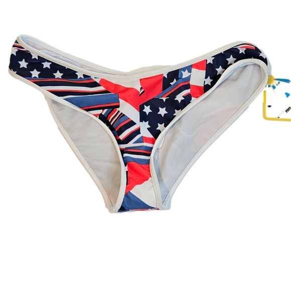 Fabletics Bajan Hipster Bikini Bottom Patriotic Women's Small - Picture 1 of 11